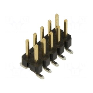 Pin header | pin strips | male | 2.54mm | PIN: 10 | SMT | on PCBs