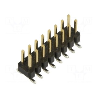 Pin header | pin strips | male | 2.54mm | PIN: 16 | SMT | on PCBs