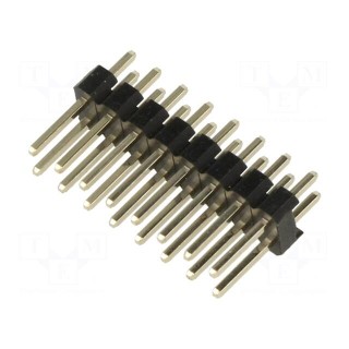 Pin header | pin strips | male | 2.54mm | PIN: 16 | THT | on PCBs