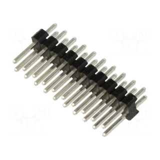 Pin header | pin strips | male | 2.54mm | PIN: 20 | THT | on PCBs | tinned