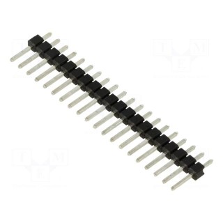 Pin header | pin strips | male | 2.54mm | PIN: 20 | THT | on PCBs | tinned