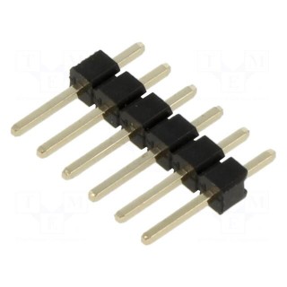 Pin header | pin strips | male | 2.54mm | PIN: 6 | THT | on PCBs | straight