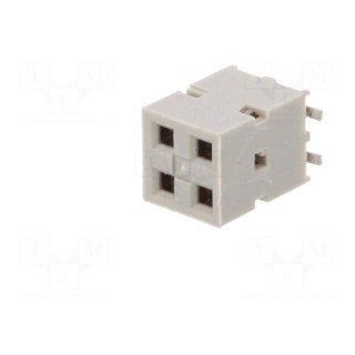 Socket | wire-board | female | DUBOX | 2.54mm | PIN: 4 | SMT | gold-plated