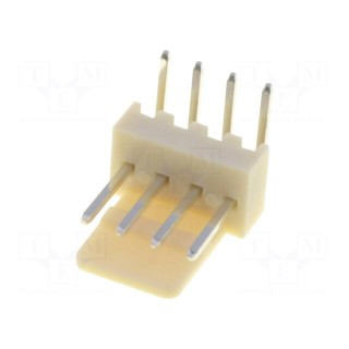 Socket | wire-board | male | 2.54mm | PIN: 4 | THT | 250V | 3A | tinned