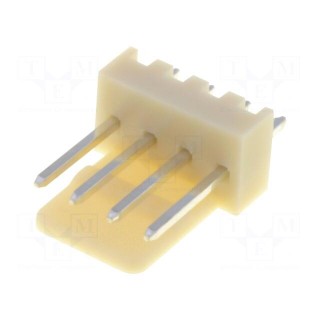 Socket | wire-board | male | 2.54mm | PIN: 4 | THT | 250V | 3A | tinned