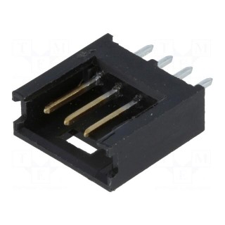 Socket | wire-board | male | AMPMODU MOD II | 2.54mm | PIN: 4 | THT