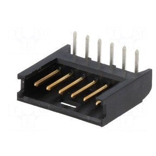 Socket | wire-board | male | AMPMODU MOD II | 2.54mm | PIN: 6 | THT