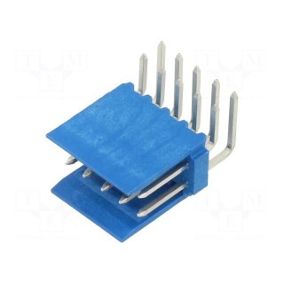 Socket | wire-board | male | HE14 | 2.54mm | PIN: 10 | THT | 3A | tinned | blue