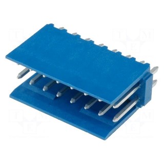 Socket | wire-board | male | HE14 | 2.54mm | PIN: 16 | THT | 3A | tinned | blue