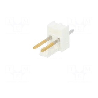 Socket | wire-board | male | KK 254 | 2.54mm | PIN: 2 | THT | 4A | Layout: 1x2