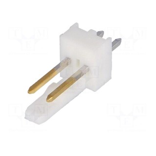 Socket | wire-board | male | KK 254 | 2.54mm | PIN: 2 | snapped-in | THT | 4A