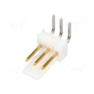 Socket | wire-board | male | KK 254 | 2.54mm | PIN: 3 | THT | 4A | Layout: 1x3