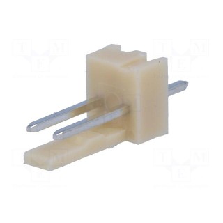 Socket | wire-board | male | NS25 | 2.54mm | PIN: 2 | THT | 250V | 3A | tinned