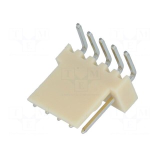 Socket | wire-board | male | NS25 | 2.54mm | PIN: 5 | THT | 250V | 3A | tinned