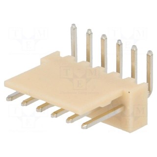 Socket | wire-board | male | NS25 | 2.54mm | PIN: 6 | THT | 250V | 3A | tinned