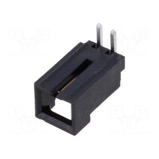 Socket | wire-board | male | SL | 2.54mm | PIN: 2 | THT | angled 90°