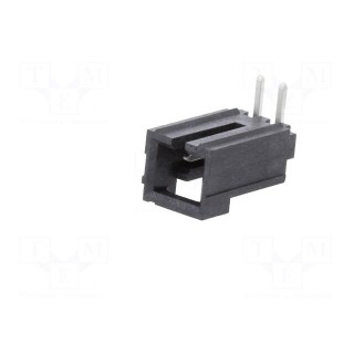 Socket | wire-board | male | SL | 2.54mm | PIN: 2 | THT | tinned | angled 90°