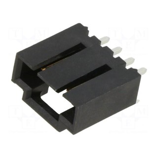 Socket | wire-board | male | SL | 2.54mm | PIN: 4 | THT | gold-plated