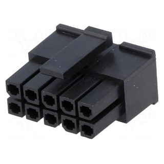 Plug | wire-board | female | 3mm | PIN: 10 | w/o contacts | for cable | 5A