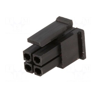 Plug | wire-board | female | 3mm | PIN: 4 | w/o contacts | for cable | 5A