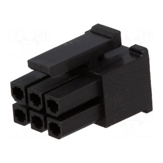 Plug | wire-board | female | 3mm | PIN: 6 | w/o contacts | for cable | 5A