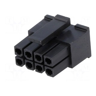 Plug | wire-board | female | 3mm | PIN: 8 | w/o contacts | for cable | 5A