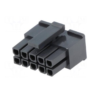 Plug | wire-board | female | MF30 | 3mm | PIN: 10 | w/o contacts