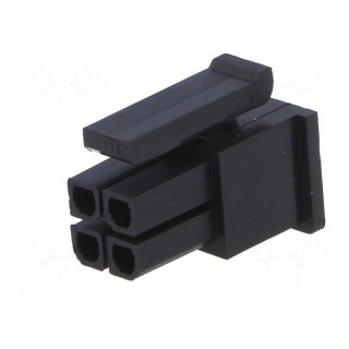 Plug | wire-board | female | MF30 | 3mm | PIN: 4 | w/o contacts | for cable