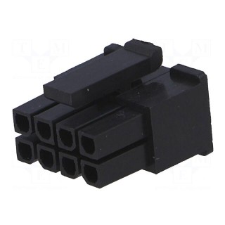 Plug | wire-board | female | MF30 | 3mm | PIN: 8 | w/o contacts | for cable