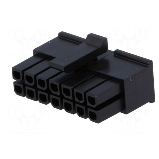 Plug | wire-board | female | Micro-Fit 3.0 | 3mm | PIN: 14 | w/o contacts