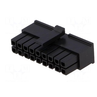 Plug | wire-board | female | Micro-Fit 3.0 | 3mm | PIN: 18 | w/o contacts