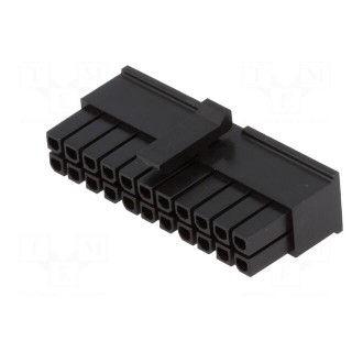 Plug | wire-board | female | Micro-Fit 3.0 | 3mm | PIN: 22 | w/o contacts