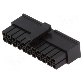 Plug | wire-board | female | Micro-Fit 3.0 | 3mm | PIN: 22 | w/o contacts