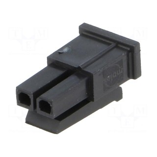 Plug | wire-board | female | Micro-Fit 3.0 | 3mm | PIN: 2 | w/o contacts