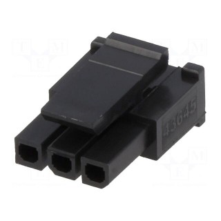 Plug | wire-board | female | Micro-Fit 3.0 | 3mm | PIN: 3 | w/o contacts