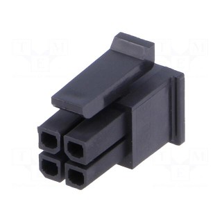 Plug | wire-board | female | Micro-Fit 3.0 | 3mm | PIN: 4 | w/o contacts