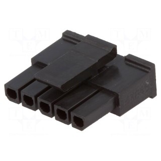 Plug | wire-board | female | Micro-Fit 3.0 | 3mm | PIN: 5 | w/o contacts