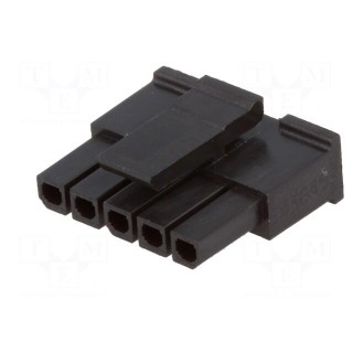 Plug | wire-board | female | Micro-Fit 3.0 | 3mm | PIN: 5 | w/o contacts