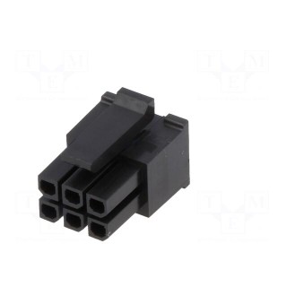 Plug | wire-board | female | Micro-Fit 3.0 | 3mm | PIN: 6 | w/o contacts