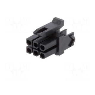 Plug | wire-board | female | Micro-Fit TPA | 3mm | PIN: 6 | w/o contacts