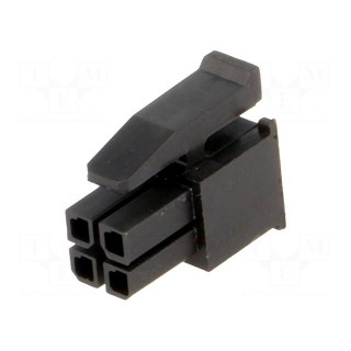 Plug | wire-board | female | Micro MATE-N-LOK | 3mm | PIN: 4 | for cable