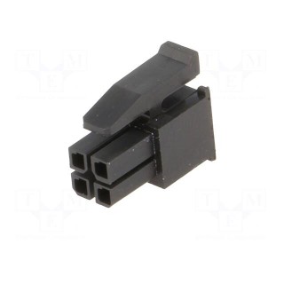 Plug | wire-board | female | Micro MATE-N-LOK | 3mm | PIN: 4 | for cable