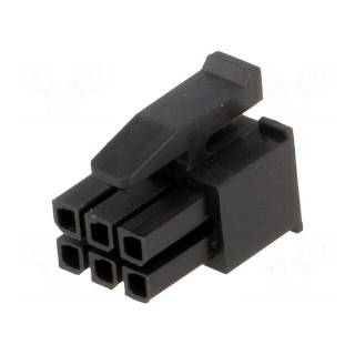 Plug | wire-board | female | Micro MATE-N-LOK | 3mm | PIN: 6 | for cable