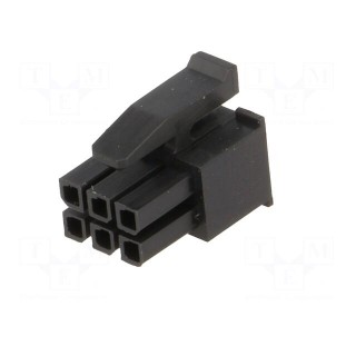 Plug | wire-board | female | Micro MATE-N-LOK | 3mm | PIN: 6 | for cable