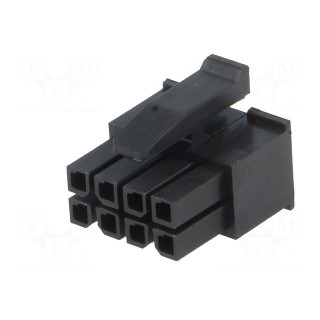 Plug | wire-board | female | Micro MATE-N-LOK | 3mm | PIN: 8 | for cable