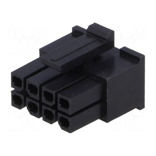 Plug | wire-board | female | Minitek Pwr 3.0 | 3mm | PIN: 8 | for cable
