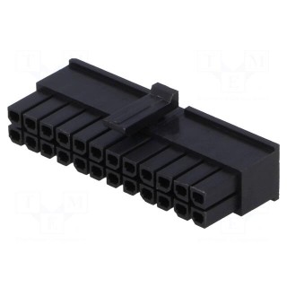 Plug | wire-board | female | Minitek® Pwr 3.0 | 3mm | PIN: 24 | for cable