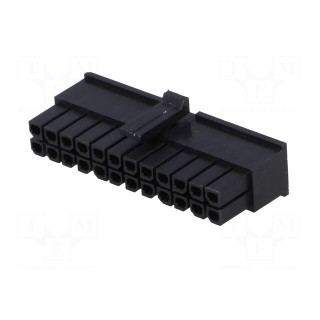Plug | wire-board | female | Minitek® Pwr 3.0 | 3mm | PIN: 24 | for cable
