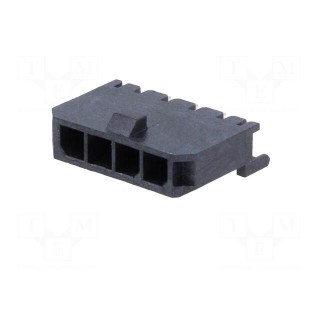 Plug | wire-board | female | Minitek® Pwr 3.0 | 3mm | PIN: 4 | -40÷105°C