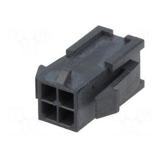 Plug | wire-board | male | MF30 | 3mm | PIN: 4 | w/o contacts | Layout: 2x2
